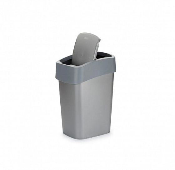 Контейнер для мусора FLIP BIN 10л серебристый/графит