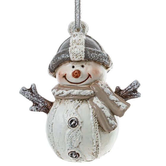 Фигурка декоративная подвесная &quot;Снеговик&quot;, L8 W4 H8,5 см, 2в.