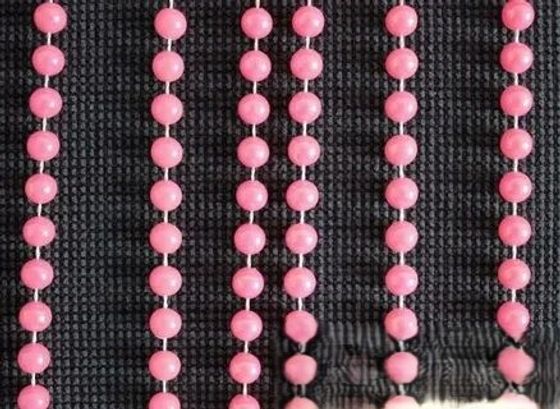 !09 Декоративные занавеска "Бусины" 90*200 см. Цвет розовый