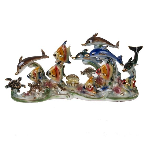 Фигурка декоративная "Морская композиция", L23 W9 H13 см, 1 штука. дизайн микс