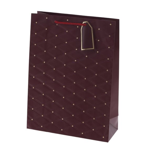 Пакет подарочный L (бумага 210г/м2, блок 12шт), L31 W12 H42 см, 4в.