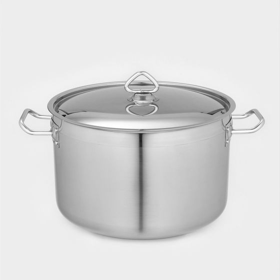 Кастрюля LUXSTAHL, 11 л, d=29.5 см, капсульное дно, индукция, нержавеющая сталь
