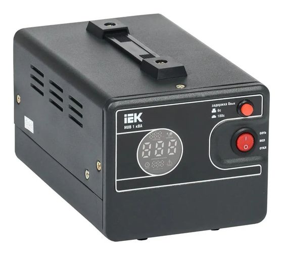 Стабилизатор напряжения IEK Hub 1000Вт 1000ВА черный