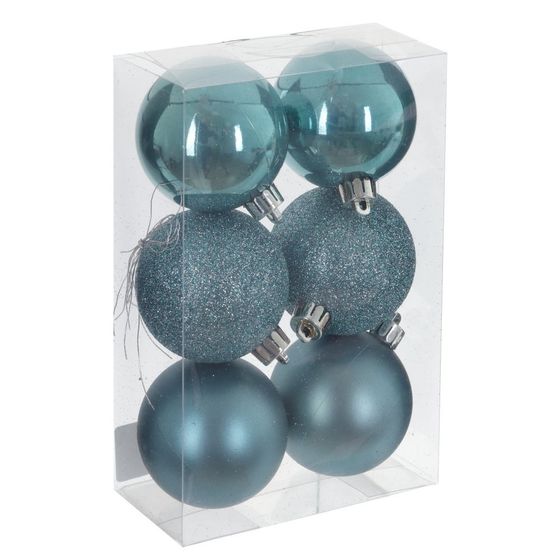 Набор из 6шт Украшение новогоднее &quot;Шар&quot;, D 6 см, L6 W6 H7 см