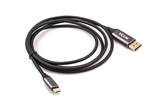 Кабель Vcom USB 3.1 Type C(m)-DisplayPort(m) 1.8м серый/черный (CU422MC-1.8M)
