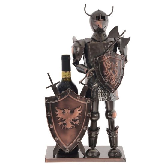 Подставка для бутылки &quot;Рыцарь&quot;, Д26 Ш14 В49 см