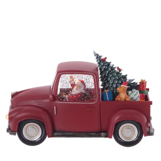 Изделие декоративное &quot;Дед Мороз на машине&quot; (подсвет, вьюга, муз, AA х3 н/п +USB) L27 W12,5 H17 см