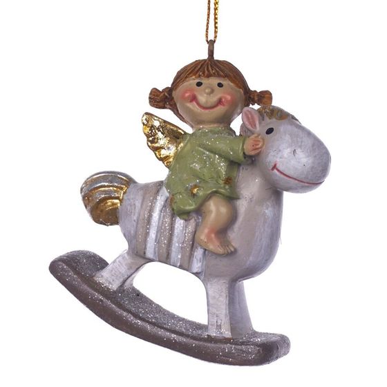 Фигурка декоративная подвесная &quot;Ангел/Дед Мороз&quot;, L5,5 W2 H6 см, 4в.