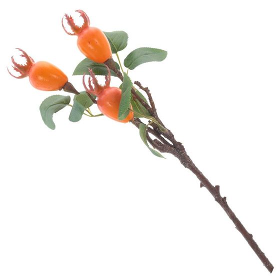 Ветка искусственная "Шиповник", L16 W13 H36 см, 2в.