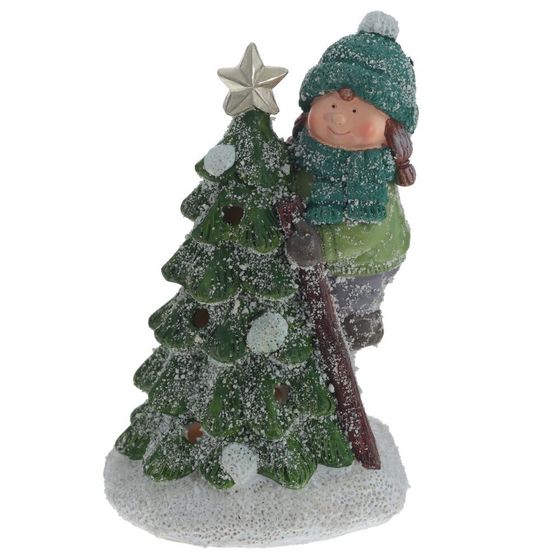 Фигурка декоративная &quot;Ребёнок&quot; с подсвет (LR44x2, н/п), L8 W7 H13 см, 2в.