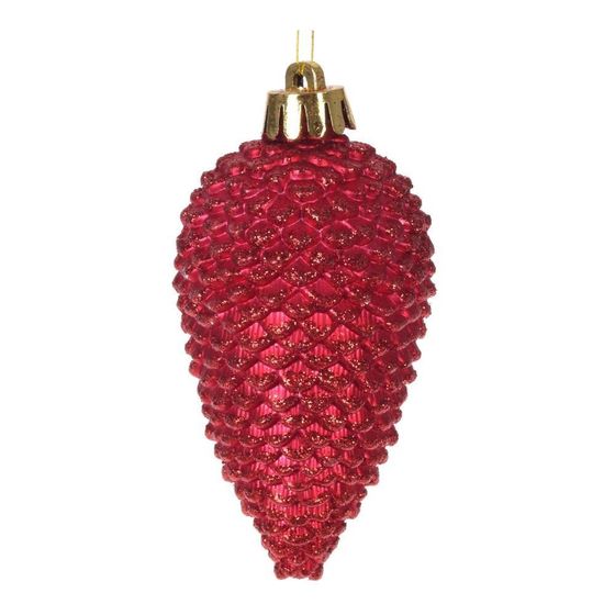 Набор из 4шт Украшение новогоднее &quot;Шишка&quot;, L17 W5 H9 см