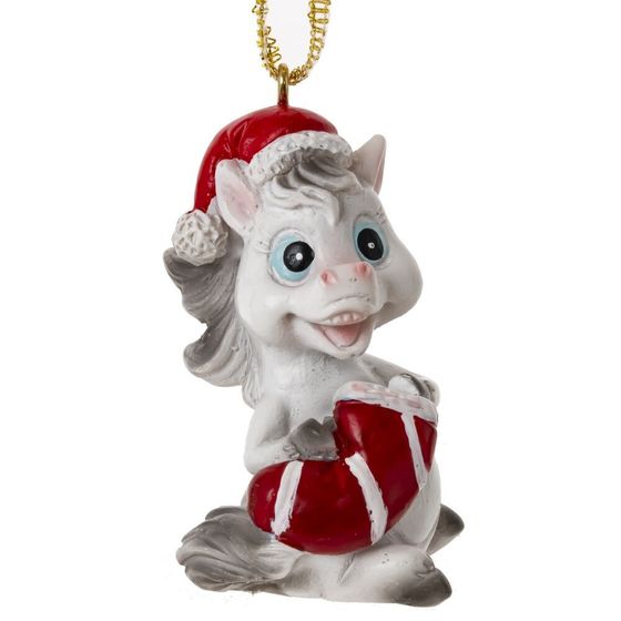 Фигурка декоративная подвесная &quot;Лошадка&quot;, L3 W3 H5 см, 4в.