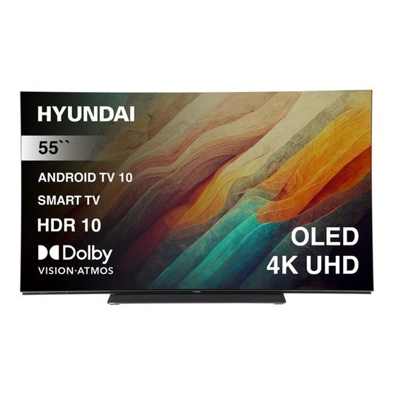 Телевизор OLED Hyundai 55&quot; H-LED55OBU7700 Android TV Frameless черный/черный 4K Ultra HD 12