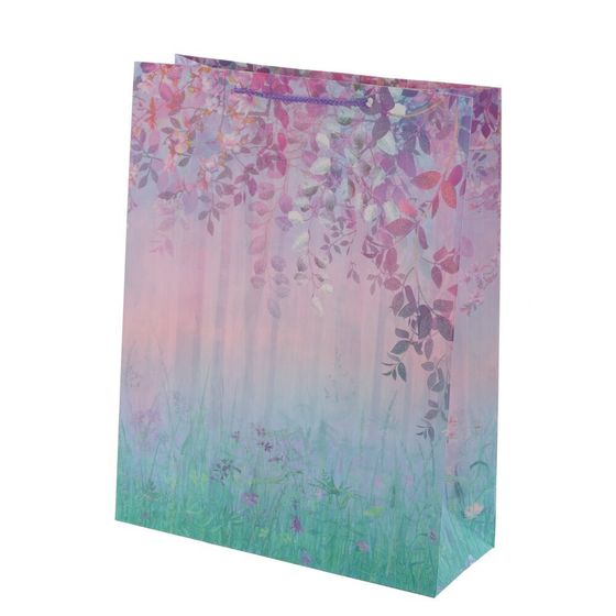 Пакет подарочный (бумага, плотность 210г/м2, блок микс 12шт), L26 W10 H32 см, 4в.