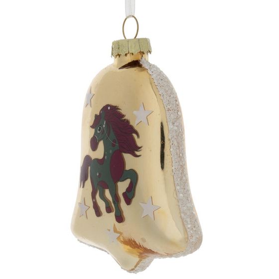 Украшение новогоднее &quot;Колокольчик с лошадкой&quot;, L8 W2,5 H11 см