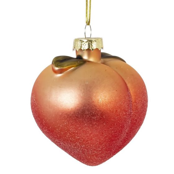 Украшение новогоднее &quot;Персик&quot;, L6 W5,5 H6,5 см