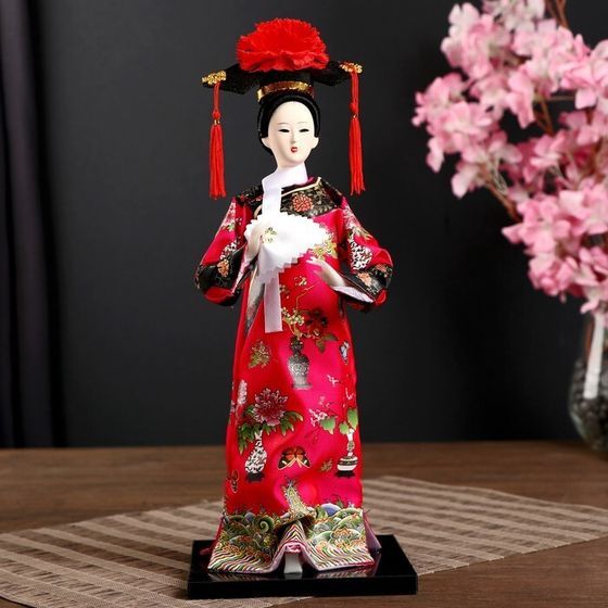 Кукла коллекционная &quot;Китаянка в национальном платье с платочком&quot; 32х12,5х12,5 см