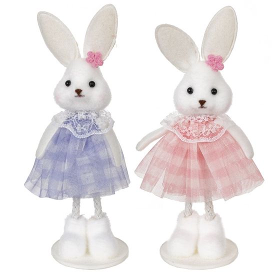 Фигурка декоративная "Зайка" (блок 6шт), L5 W5 H15 см, 2в.