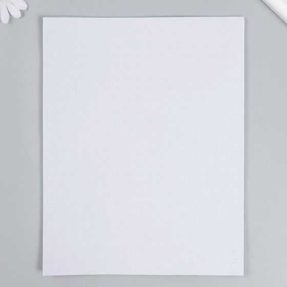 10 НАБОРОВ - Клейкая лента двухсторонняя &quot;Круглый белый&quot; диаметр 0,8 см на листе 414 шт