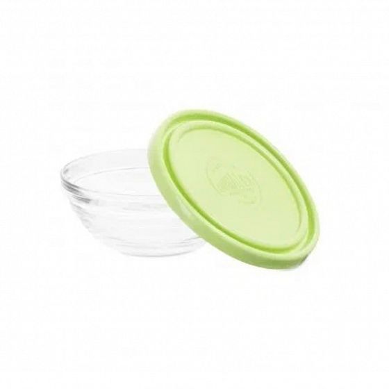 Салатник FRESHBOX 500мл 14см круглый с зелёной крышкой