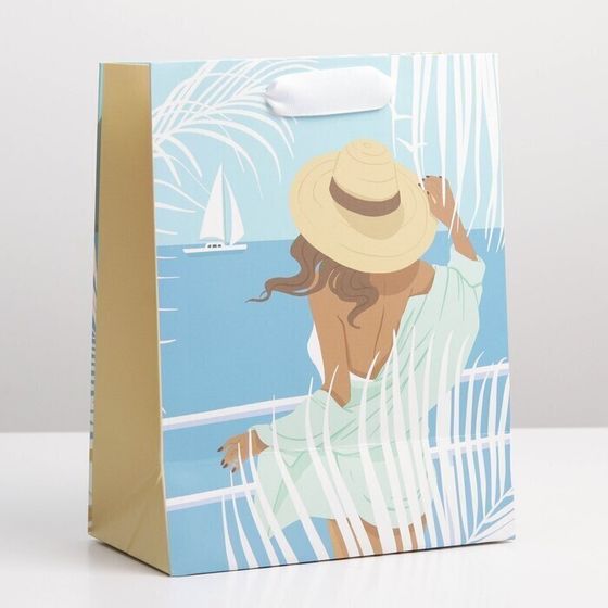 !09 Пакет (набор 3 штуки) ламинированный вертикальный «Любовь», MS 18 × 23 × 10 см