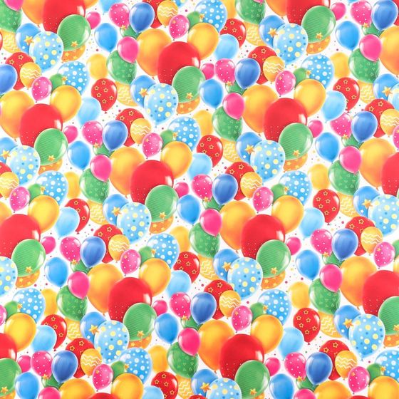 !09 Бумага двухсторонняя 4 листа крафтовая «Яркие шары», 70 × 100 см.