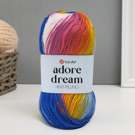 Пряжа &quot;Adore Dream&quot; 100% акрил антипиллинг 280м/100г (1072 васил-бир-амарант)