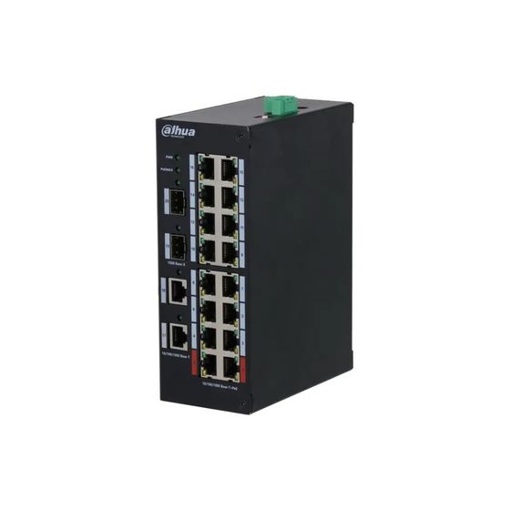 Коммутатор Dahua DH-HS3220-16GT-190 (L2) 16x1Гбит/с 4SFP 16PoE 190W неуправляемый