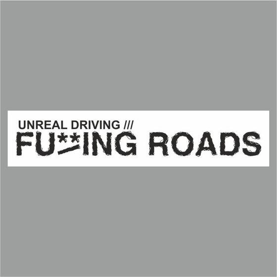 Полоса на лобовое стекло &quot;FA/ING ROADS&quot;, белая, 1600 х 170 мм