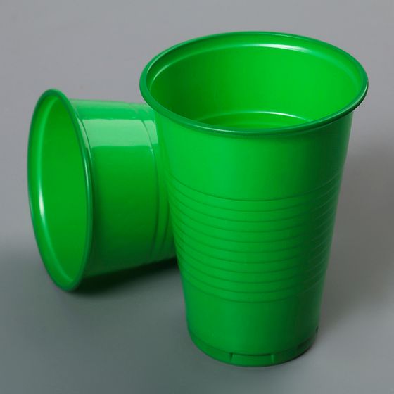 Стакан одноразовый пластиковый «Стандарт», 200 мл, цвет зелёный