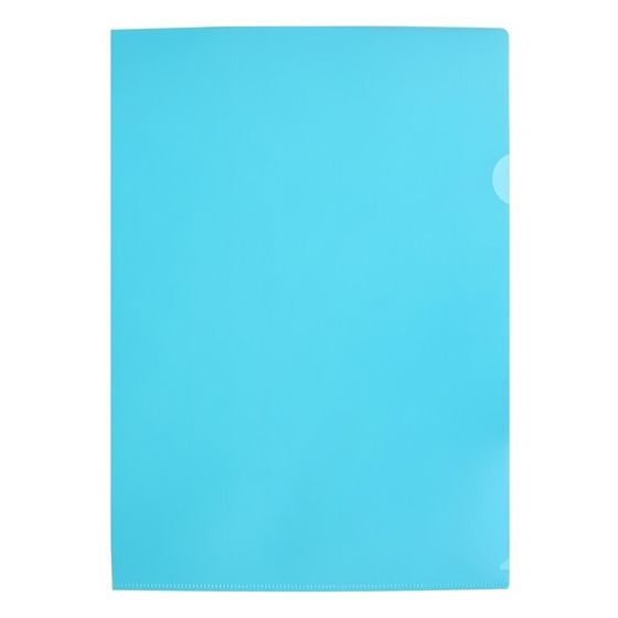 Папка-уголок, А4, 180 мкм, Calligrata, прозрачная, пастельная, голубая