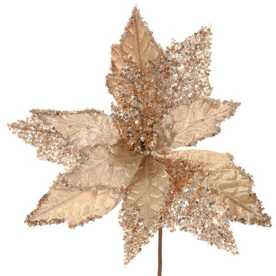 Цветок искусственный &quot;Пуансеттия&quot;, L33 W33 H47 см, 3в.