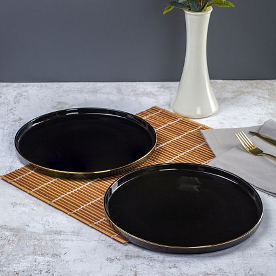 Тарелка десертная BLACK GOLD 21см