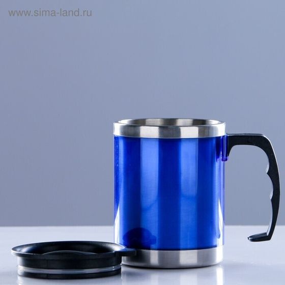 !09 Термокружка, 450 мл, Алтай, сохраняет тепло 2 ч, 11 х 12 см, синяя