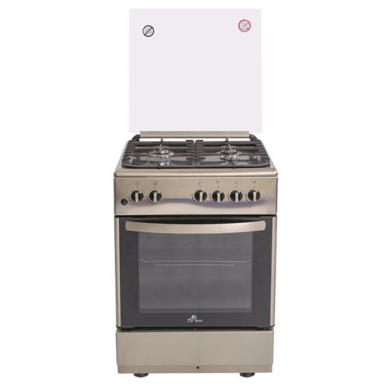 Плита газовая De Luxe 606040.24-000г(кр)чр нерж. сталь