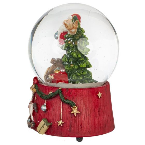 Фигурка декоративная &quot;Дед Мороз&quot; в стекл шаре (ключ,муз), L10 W10 H14 см