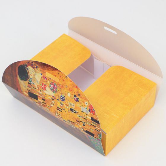 !09 Комплект из 4-х штук: Коробка подарочная сборная (1 штука) «Искусство», 22 х 15 х 6 см.+ Коробка складная (3 штуки) "Золотой бант", 19 х 14 х 4 см.