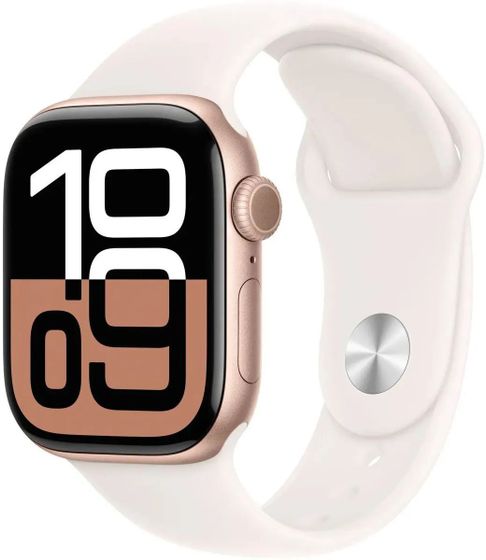 Смарт-часы Apple Watch Series 10 A2997 42мм 130-180мм белый/розовое золото (MWWH3LW/A)