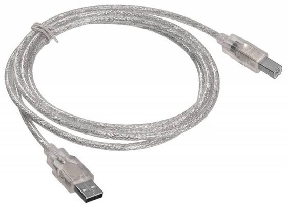 Кабель Buro USB 2.0 A(m) - B(m) 1.8м прозрачный (USB2.0-AM/BM-TRANS)