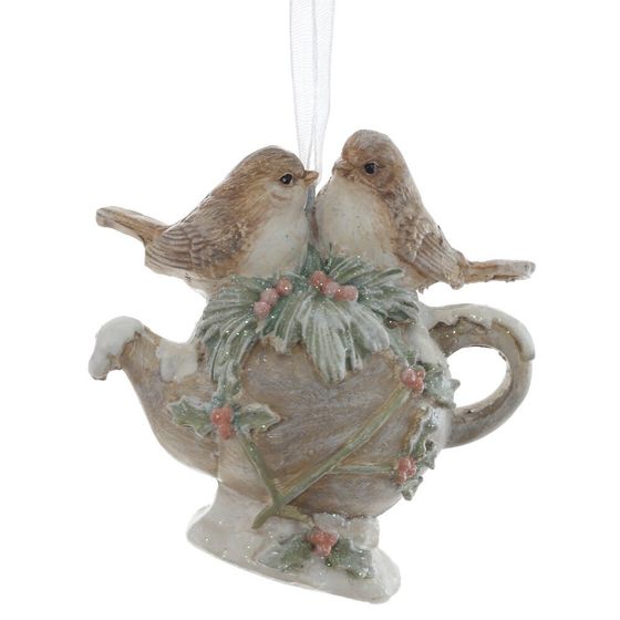 Фигурка декоративная подвесная "Птички", L5 W4 H6,5 см, 3в.