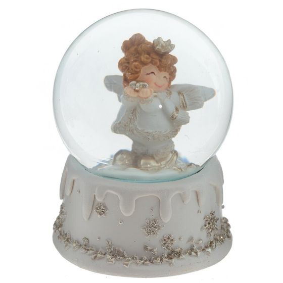 Фигурка декор в стекл шаре &quot;Ангелочек&quot;, D 6 см, L7 W7 H8,5 см, 3в.