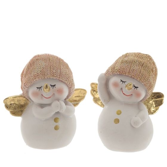 Фигурка декоративная "Снеговик", L6 W3,5 H7 см, 2в.