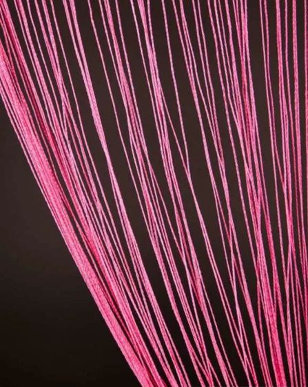 !09 Нитяная занавеска цвет пурпурный (90x260)