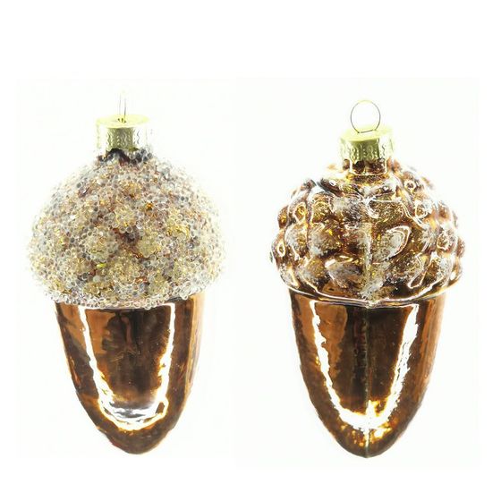 Украшение новогоднее "Желудь", L5,5 W5,5 H10 см, 2в.