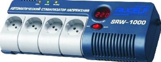 Стабилизатор напряжения Rucelf SRW-1000-D 800Вт 1000ВА белый