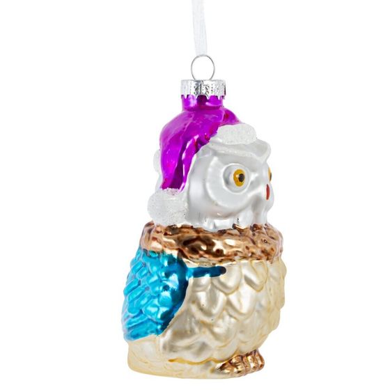 Украшение новогоднее "Сова", L7 W7 H12,5 см