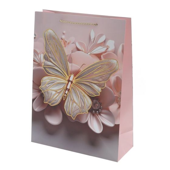 Пакет подарочный (бумага 210г/м2, блок микс 12шт), L30 W12 H41,5 см, 4в.