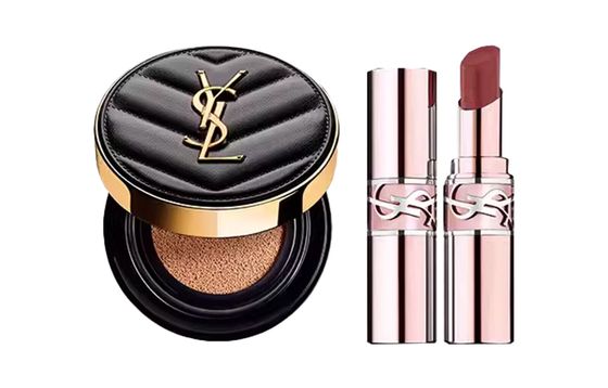 SAINT LAURENT Lip Balm Air Cushion Foundation Makeup Sets Look 12g+3.1g/14g+3.1