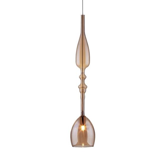 Светильник подвесной Crystal Lux, Lux new 2263/211, G9, 1х60 Вт, 57х8,5х8,5 см, цвет золотой