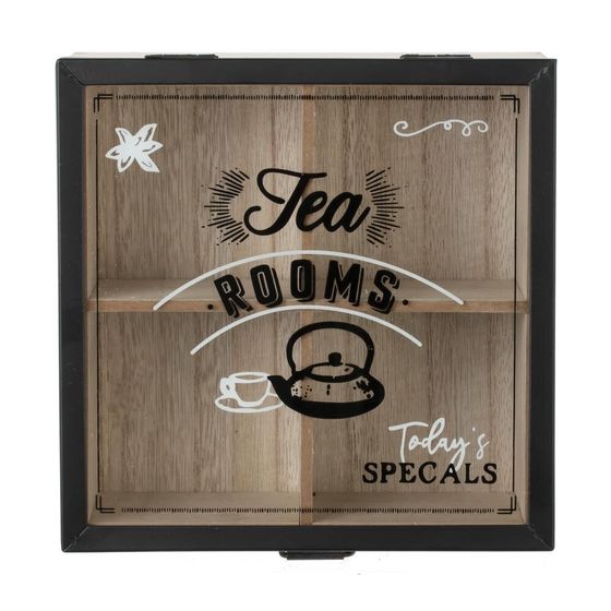 Шкатулка для чайных пакетиков, L17 W17 H7,5 см